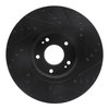 E-Line Drilled & Slotted Black Brake Rotor, 2007-2012 Kia/Hyundai/Genesis, Position: Front Left - image 4