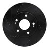 E-Line Drilled & Slotted Black Brake Rotor, Fits Select Kia/Hyundai/Genesis, Position: Front Left - image 2