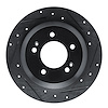 E-Line Drilled & Slotted Black Brake Rotor, Fits Select Kia/Hyundai/Genesis, Position: Rear Right - image 1