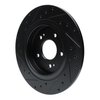 E-Line Drilled & Slotted Black Brake Rotor, Fits Select Kia/Hyundai/Genesis, Position: Rear Right - image 3