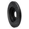 E-Line Drilled & Slotted Black Brake Rotor, Fits Select Kia/Hyundai/Genesis, Position: Front Left - image 4
