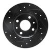 E-Line Drilled & Slotted Black Brake Rotor, 2009-2019 Mopar, Position: Rear Right - image 4