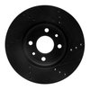 E-Line Drilled & Slotted Black Brake Rotor, 2009-2019 Mopar, Position: Front Left - image 2