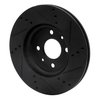 E-Line Drilled & Slotted Black Brake Rotor, 2009-2019 Mopar, Position: Front Left - image 4