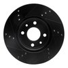 E-Line Drilled & Slotted Black Brake Rotor, 2009-2019 Mopar, Position: Front Right - image 2