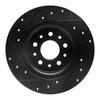 E-Line Drilled & Slotted Black Brake Rotor, 2014-2019 Mopar, Position: Rear Right - image 2