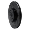 E-Line Drilled & Slotted Black Brake Rotor, 2012-2019 Mopar, Position: Front Left - image 2