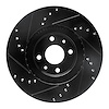 E-Line Drilled & Slotted Black Brake Rotor, 2012-2019 Mopar, Position: Front Right - image 1