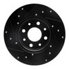 E-Line Drilled & Slotted Black Brake Rotor, 2013-2019 Mopar, Position: Rear Right - image 4