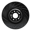 E-Line Drilled & Slotted Black Brake Rotor, Fits Select Kia/Hyundai/Genesis, Position: Front Left - image 1