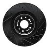 E-Line Drilled & Slotted Black Brake Rotor, Fits Select Kia/Hyundai/Genesis, Position: Front Right - image 1