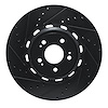 E-Line Drilled & Slotted Black Brake Rotor, Fits Select Kia/Hyundai/Genesis, Position: Front Left - image 1