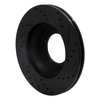E-Line Drilled & Slotted Black Brake Rotor, 1990-2016 Land Rover, Position: Front Left - image 2