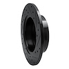 E-Line Drilled & Slotted Black Brake Rotor, 1974-2016 Land Rover, Position: Rear Left