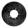 E-Line Drilled & Slotted Black Brake Rotor, 1974-2016 Land Rover, Position: Rear Left - image 2
