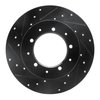 E-Line Drilled & Slotted Black Brake Rotor, 1974-2016 Land Rover, Position: Rear Left - image 4