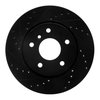 E-Line Drilled & Slotted Black Brake Rotor, 1994-2002 Land Rover, Position: Front Right - image 3