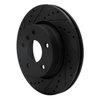 E-Line Drilled & Slotted Black Brake Rotor, 1994-2002 Land Rover, Position: Front Right - image 4