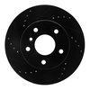 E-Line Drilled & Slotted Black Brake Rotor, 1999-2004 Land Rover, Position: Front Left - image 2