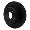 E-Line Drilled & Slotted Black Brake Rotor, 1999-2004 Land Rover, Position: Front Left - image 3