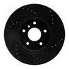 E-Line Drilled & Slotted Black Brake Rotor, 1999-2004 Land Rover, Position: Front Left - image 4