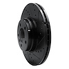 E-Line Drilled & Slotted Black Brake Rotor, 2003-2005 Land Rover, Position: Front Right - image 1