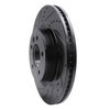E-Line Drilled & Slotted Black Brake Rotor, 2005-2009 Land Rover, Position: Front Left - image 2