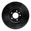 E-Line Drilled & Slotted Black Brake Rotor, 2005-2009 Land Rover, Position: Front Left - image 4