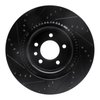 E-Line Drilled & Slotted Black Brake Rotor, 2005-2009 Land Rover, Position: Front Right - image 3