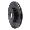 E-Line Drilled & Slotted Black Brake Rotor, 2005-2009 Land Rover, Position: Front Right - image 4