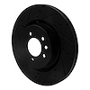 E-Line Drilled & Slotted Black Brake Rotor, 2006-2017 Land Rover, Position: Front Left - image 1