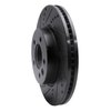 E-Line Drilled & Slotted Black Brake Rotor, 2005-2007 Land Rover, Position: Front Left - image 2