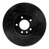 E-Line Drilled & Slotted Black Brake Rotor, 2005-2007 Land Rover, Position: Front Left - image 3