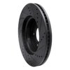 E-Line Drilled & Slotted Black Brake Rotor, 2005-2007 Land Rover, Position: Front Left - image 4
