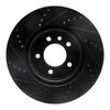 E-Line Drilled & Slotted Black Brake Rotor, 2005-2007 Land Rover, Position: Front Right - image 4