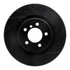 E-Line Drilled & Slotted Black Brake Rotor, 2006-2012 Land Rover, Position: Front Right - image 2