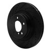 E-Line Drilled & Slotted Black Brake Rotor, 2006-2009 Land Rover, Position: Front Left - image 2