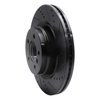 E-Line Drilled & Slotted Black Brake Rotor, 2006-2009 Land Rover, Position: Front Right - image 2