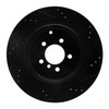 E-Line Drilled & Slotted Black Brake Rotor, 2006-2012 Land Rover, Position: Rear Left - image 2