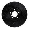 E-Line Drilled & Slotted Black Brake Rotor, 2010-2012 Land Rover, Position: Front Left - image 2