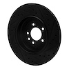 E-Line Drilled & Slotted Black Brake Rotor, 2010-2013 Land Rover, Position: Rear Left - image 1