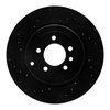E-Line Drilled & Slotted Black Brake Rotor, 2010-2013 Land Rover, Position: Rear Left - image 4