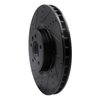 E-Line Drilled & Slotted Black Brake Rotor, 2010-2017 Land Rover, Position: Front Left - image 3