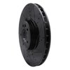 E-Line Drilled & Slotted Black Brake Rotor, 2010-2017 Land Rover, Position: Front Right - image 2