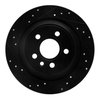 E-Line Drilled & Slotted Black Brake Rotor, 2009-2015 Fits Multiple Makes/Models, Position: Rear Left - image 2