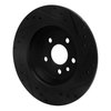 E-Line Drilled & Slotted Black Brake Rotor, 2009-2015 Fits Multiple Makes/Models, Position: Rear Left - image 4