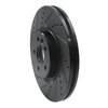 E-Line Drilled & Slotted Black Brake Rotor, 2015-2019 Fits Multiple Makes/Models, Position: Front Left - image 2