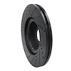 E-Line Drilled & Slotted Black Brake Rotor, 2015-2019 Fits Multiple Makes/Models, Position: Front Right - image 1