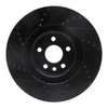 E-Line Drilled & Slotted Black Brake Rotor, 2015-2019 Fits Multiple Makes/Models, Position: Front Right - image 2
