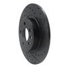 E-Line Drilled & Slotted Black Brake Rotor, 2015-2020 Fits Multiple Makes/Models, Position: Rear Right - image 3